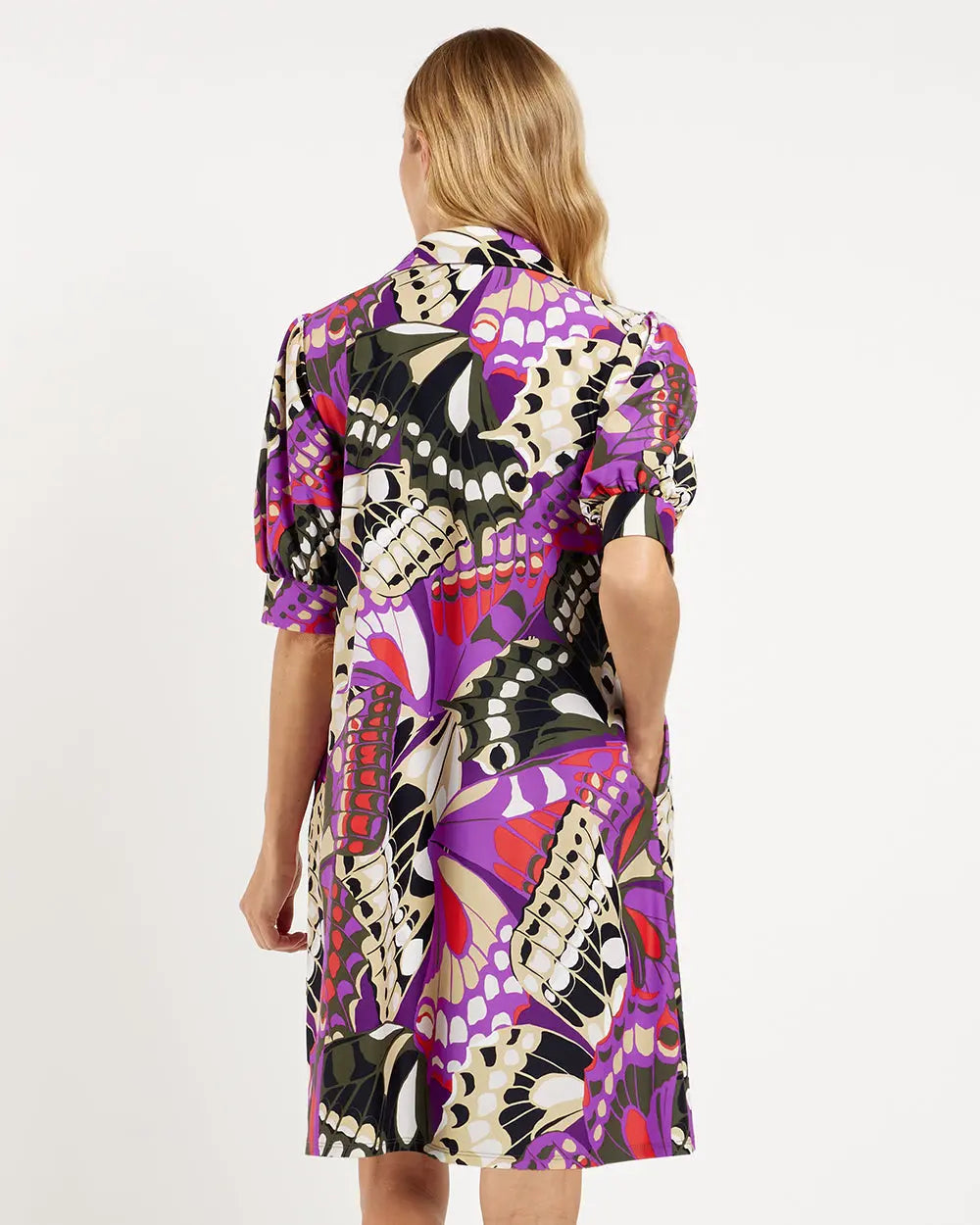 Emerson Dress in Jude Cloth with pockets – multi-color print