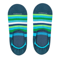 Marcoliani Invisible No Show Stripe Pima Cotton Socks (One size fits most) Marcoliani