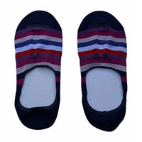 Marcoliani Invisible No Show Stripe Pima Cotton Socks (One size fits most) Marcoliani