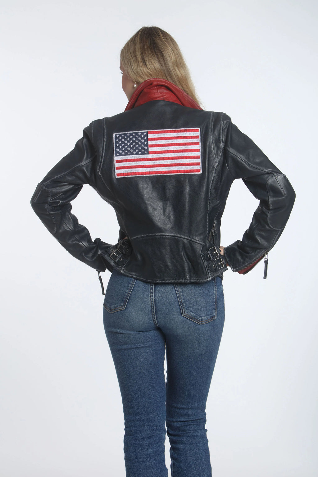 Clara Sun Woo Liquid Leather™ Cobalt Vegan Faux Leather Jacket