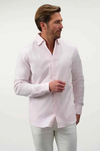 Mr. B Roll Collar Sport Shirt - Pink