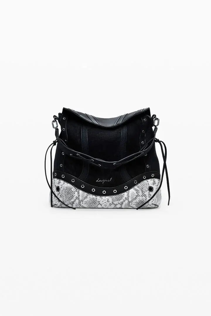 Desigual Snake Print Convertible Backpack – Medium Faux Leather