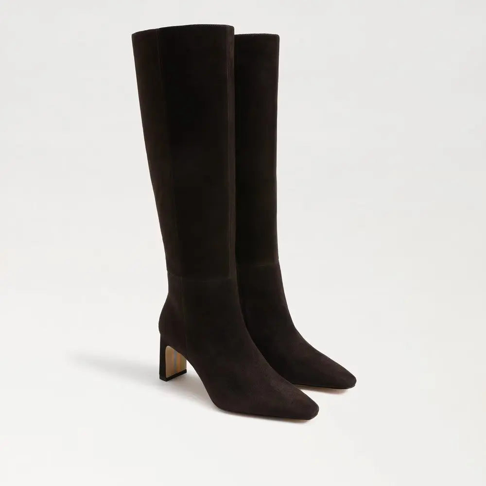 Sylvia Knee High Boots - Chocolate Brown Suede Sam Edelman