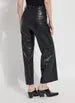 Vegan Leather Wide Leg Pants - Kohl Black Lysse
