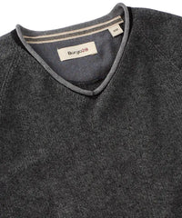 V-Neck Piqué Sweater - Coal Borgo28