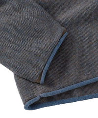 V-Neck Piqué Sweater - Indigo Borgo28