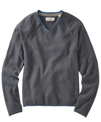 V-Neck Piqué Sweater - Indigo Borgo28