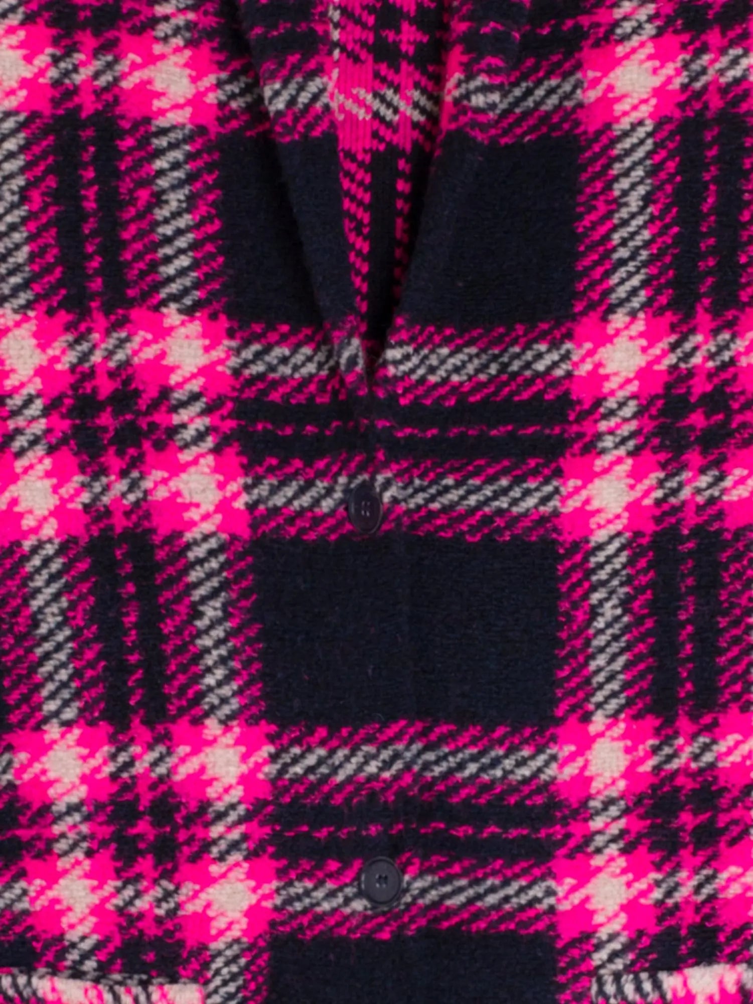 Claudia Navy & Pink Checked Coat Vilagallo