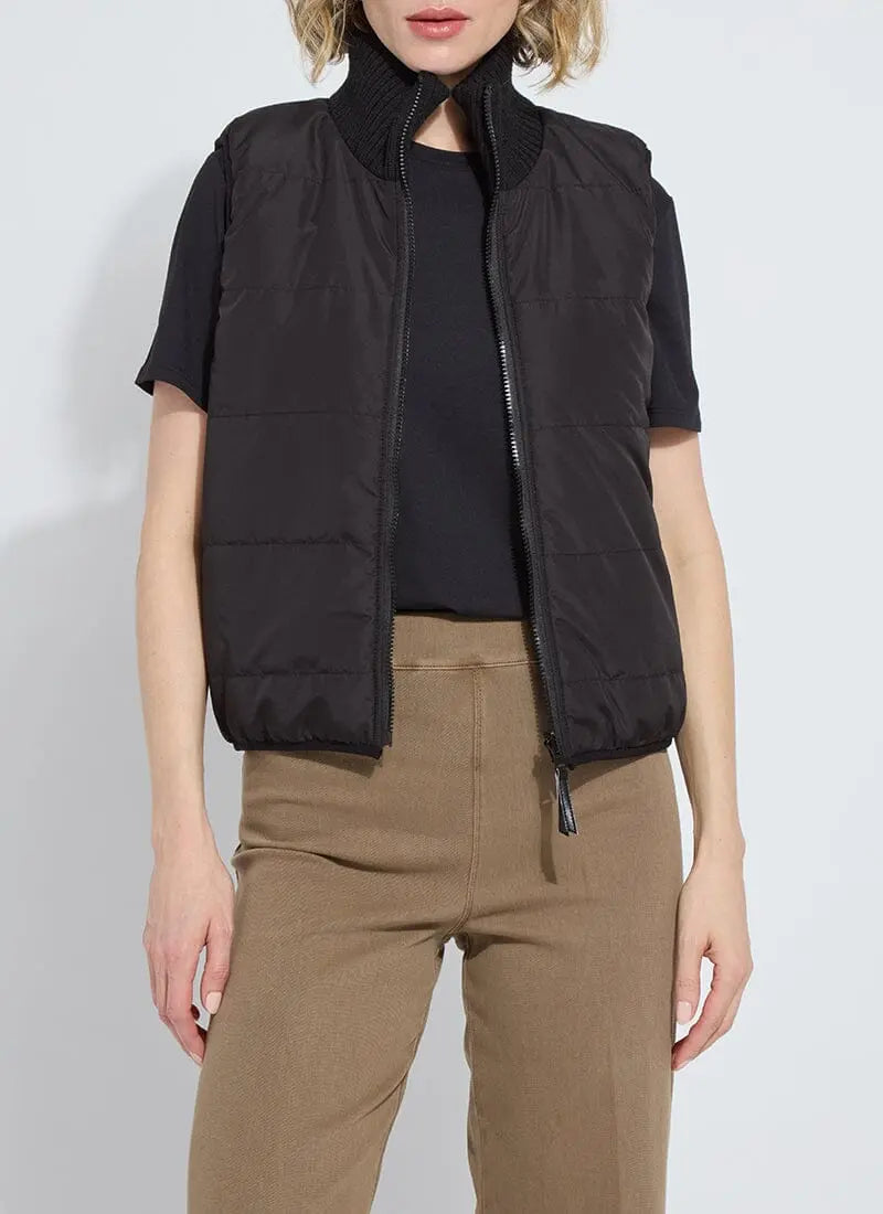 Prudence Reversible Puffer Sweater Vest Lysse