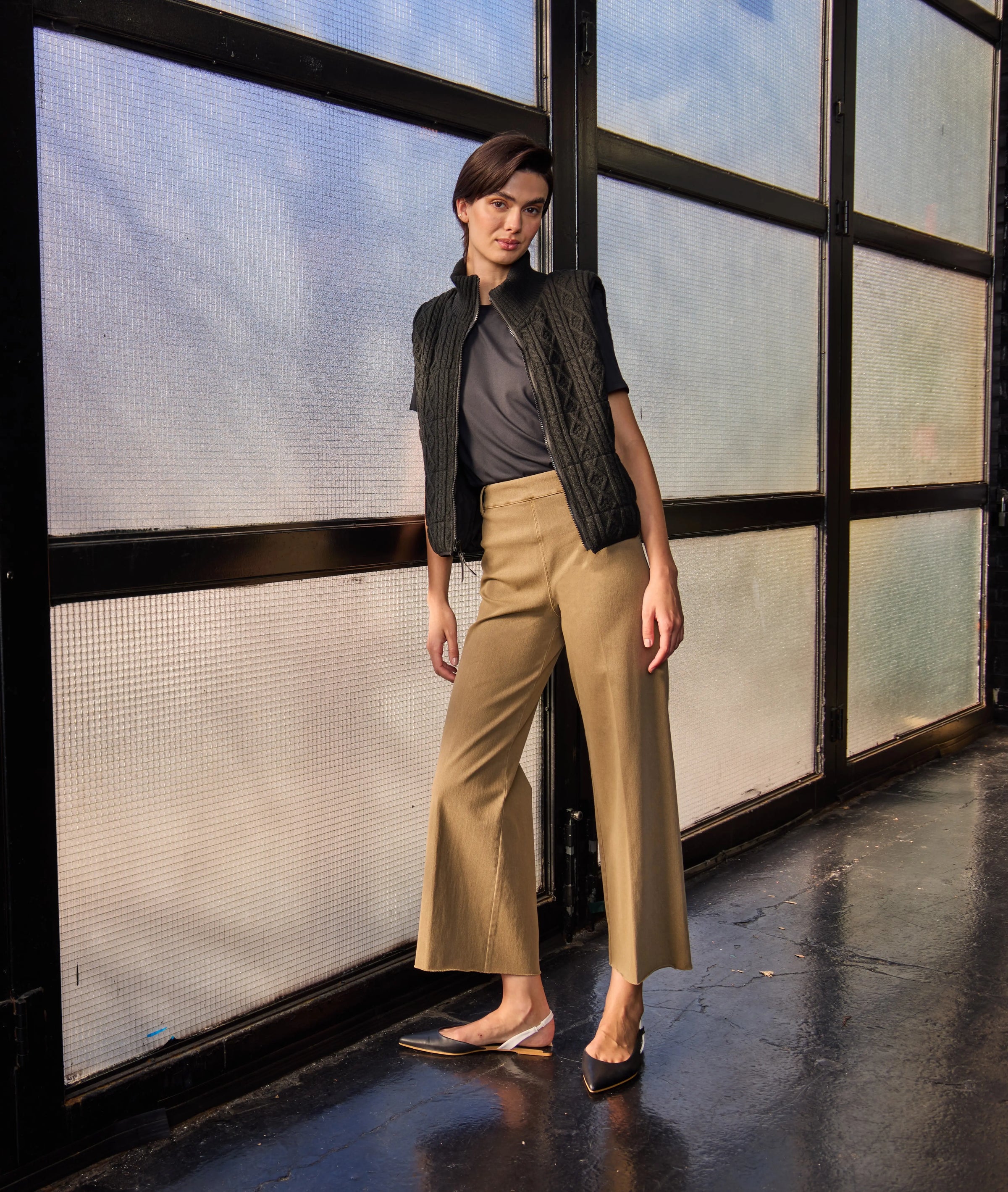 Prudence Reversible Puffer Sweater Vest Lysse