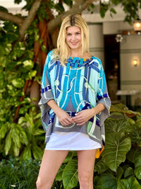 Bit and Blues Silk Tunic STACY BRADLEY