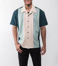 Atomic Mad Men Bowling Shirt Teal/Mint Clothier to The King