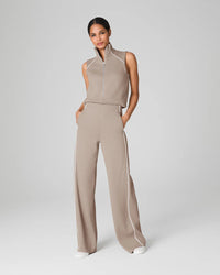 AirEssentials Pique Sleeveless Mockneck Jumpsuit Spanx