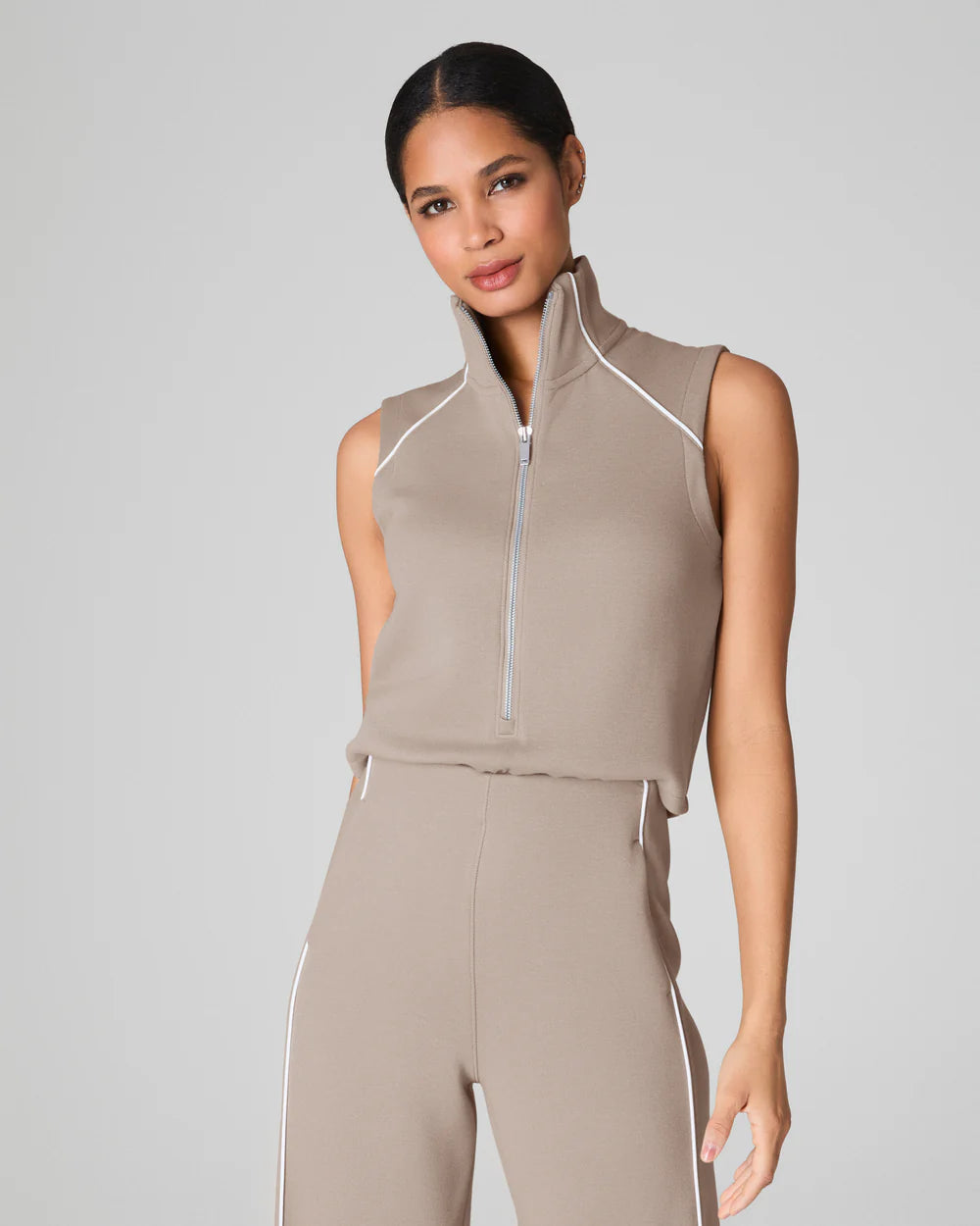 AirEssentials Pique Sleeveless Mockneck Jumpsuit Spanx