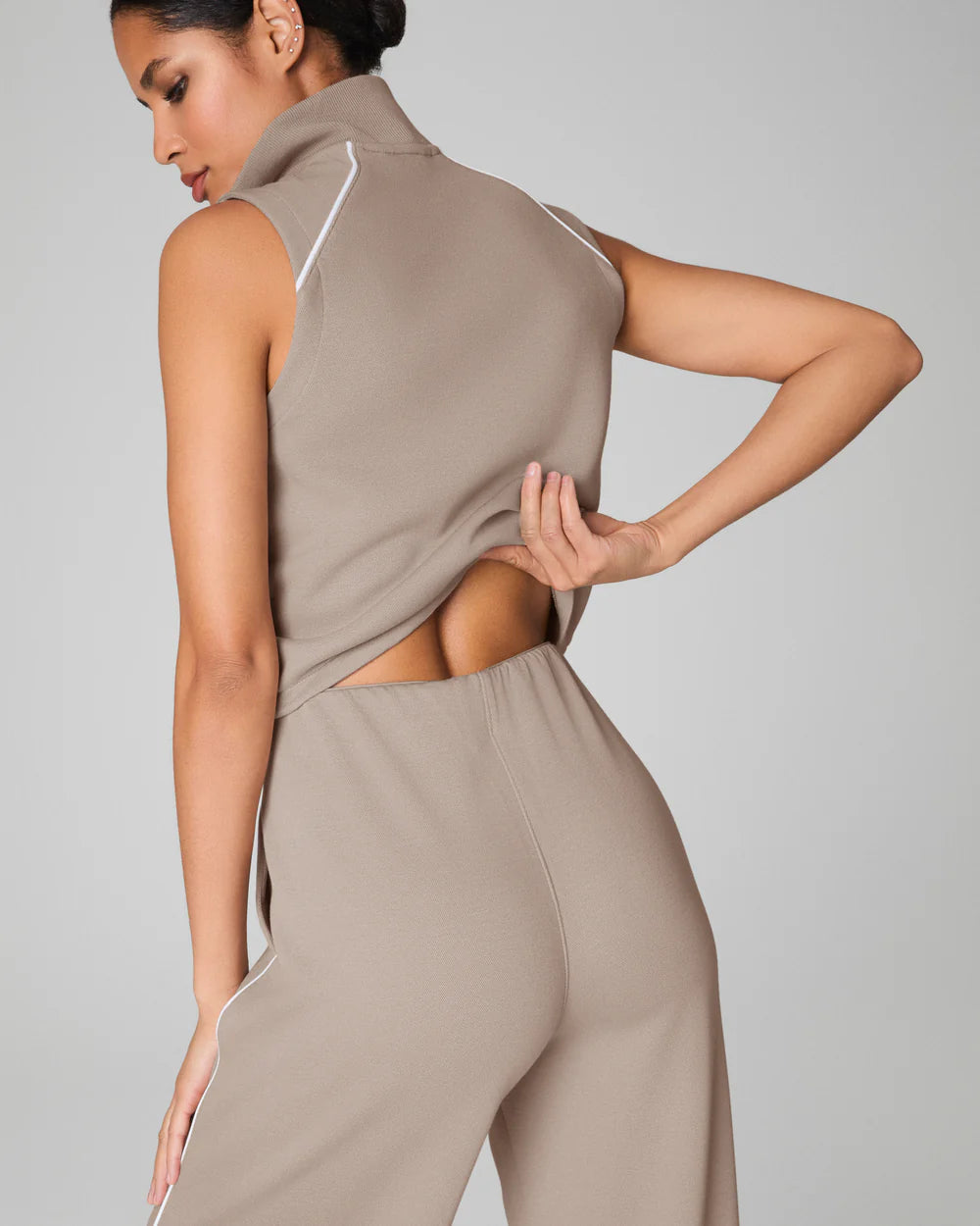 AirEssentials Pique Sleeveless Mockneck Jumpsuit Spanx