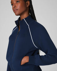 AirEssentials Pique Full Zip Track Jacket - Navy Spanx