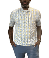 TCB Performance Polo - Navy & Gold Clothier to The King