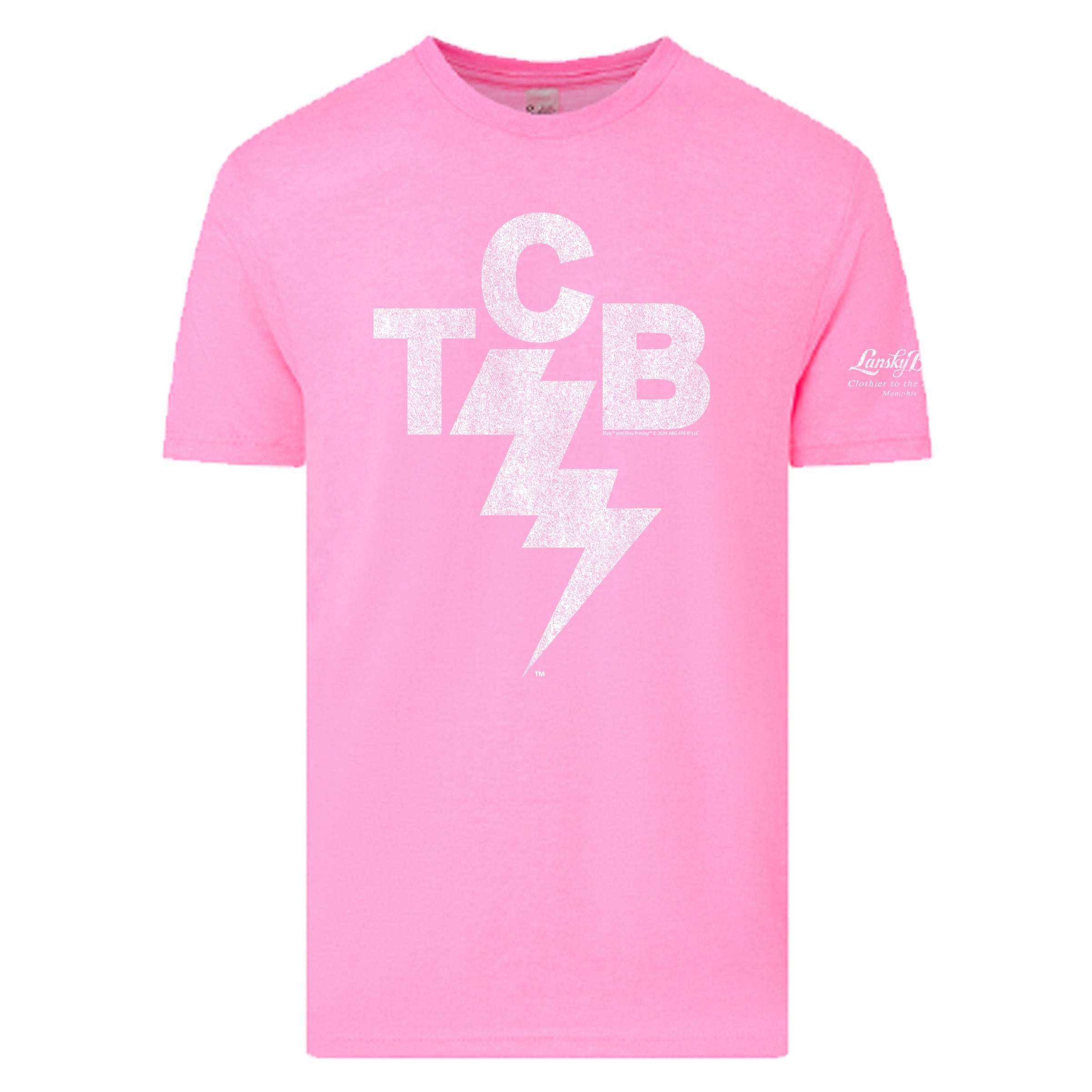 Elvis "TCB" Tee - Bright Pink Clothier to The King