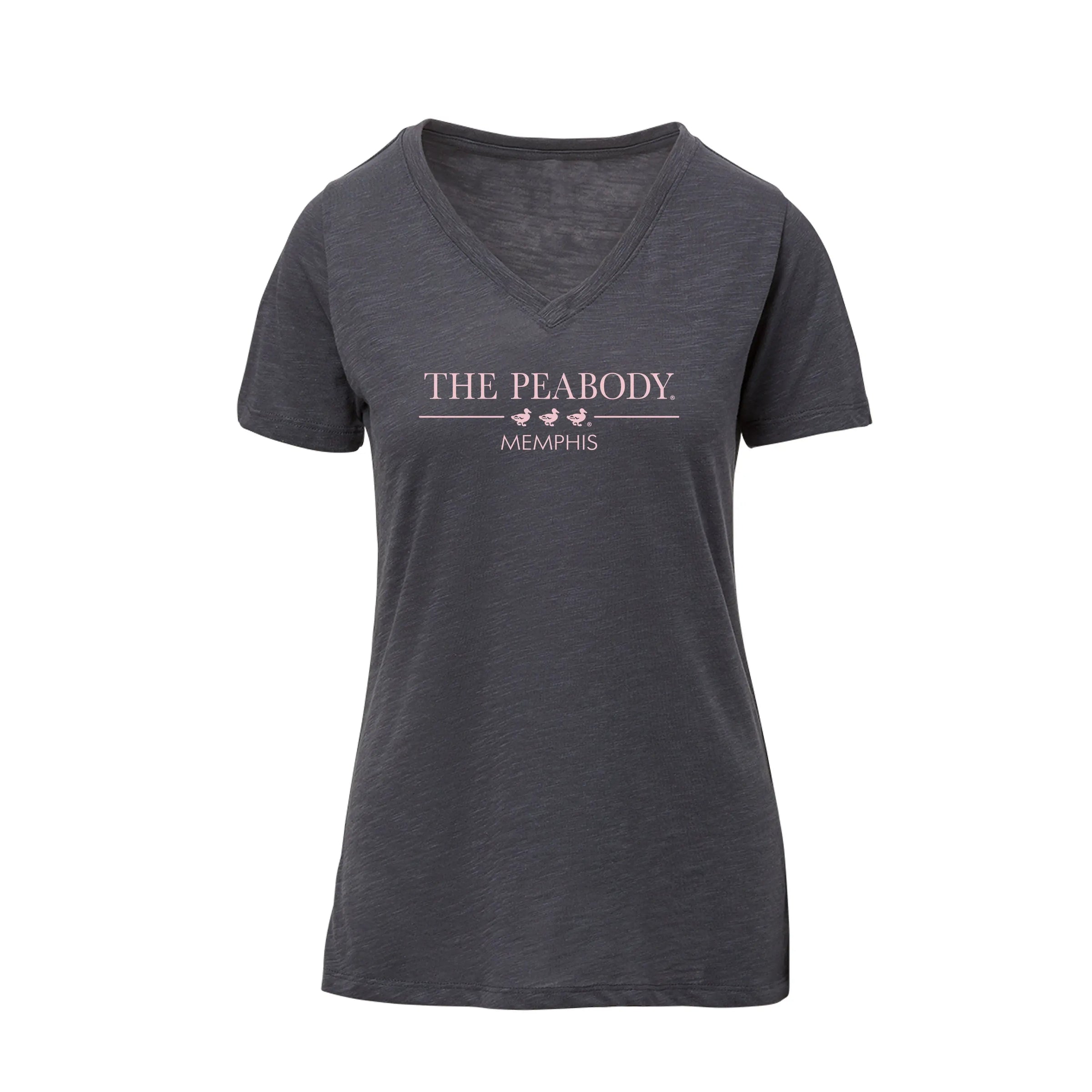 The Peabody Memphis V-Neck Tee - Charcoal Peabody Apparel