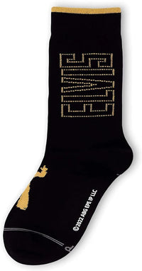 Elvis Block Letters - Gold Odd Sox