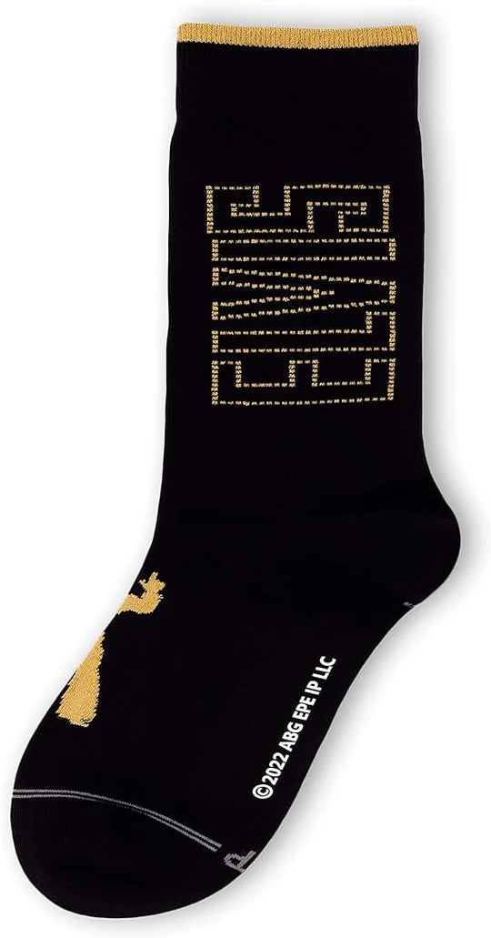 Elvis Block Letters - Gold Odd Sox