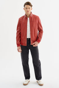 Andrea Red Leather Jacket Regency