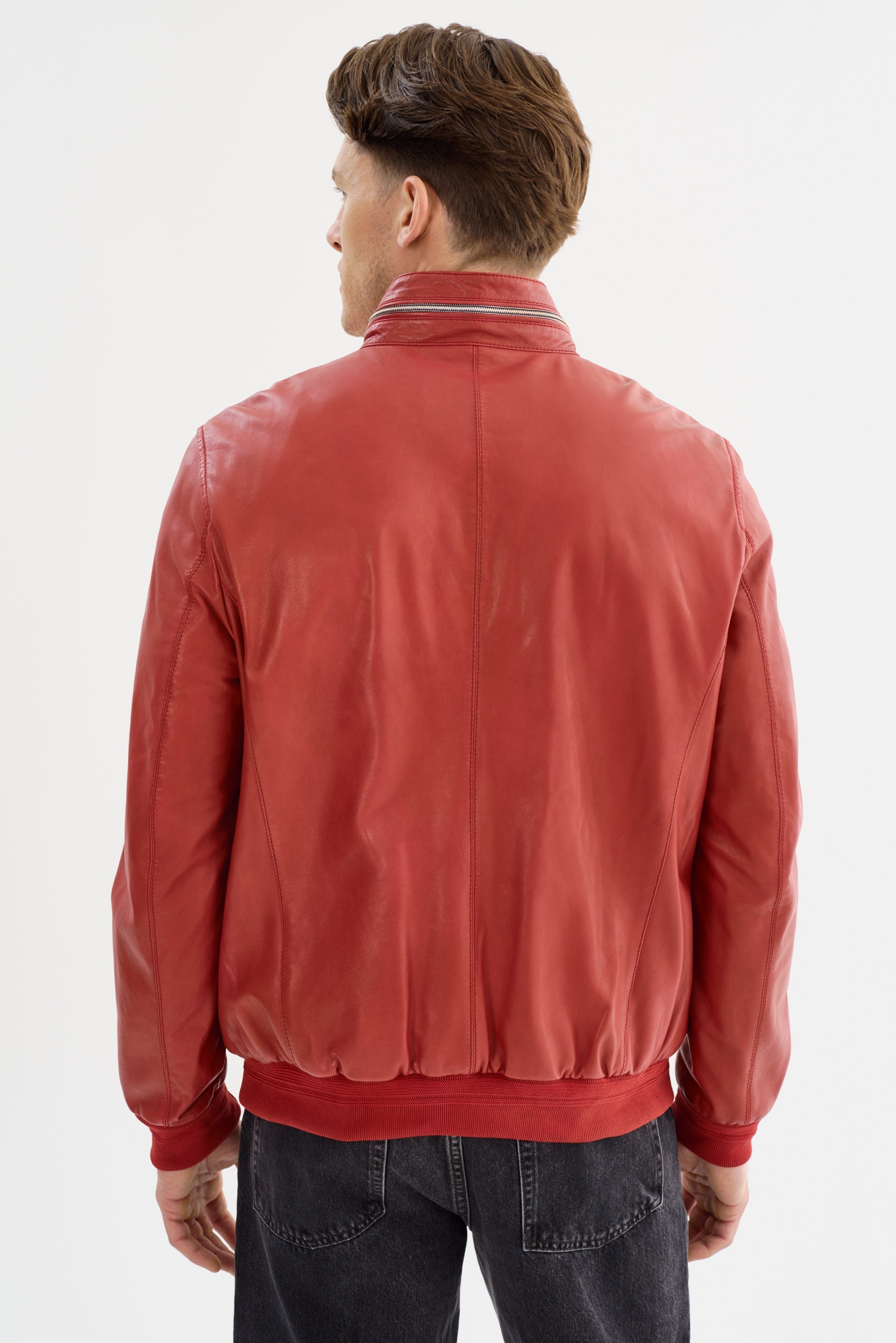 Andrea Red Leather Jacket Regency