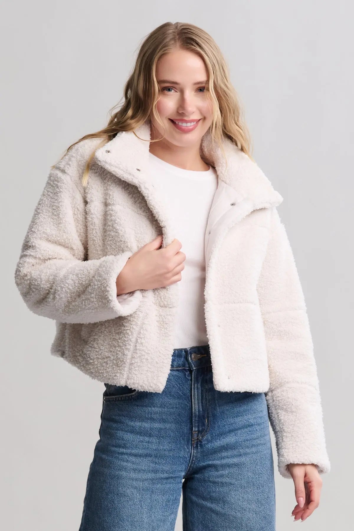 Brushed CozyChic® Puffer Jacket - Sand Dune Barefoot Dreams