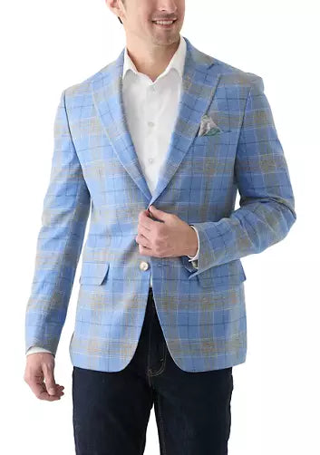Blue Plaid Sport Coat Clothier to The King