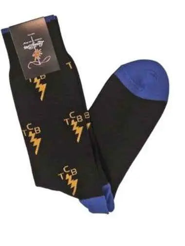 Elvis "TCB" Socks - Gold & Blue
