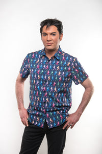 Navy Elvis On The Mic Shirt Clothier to The King