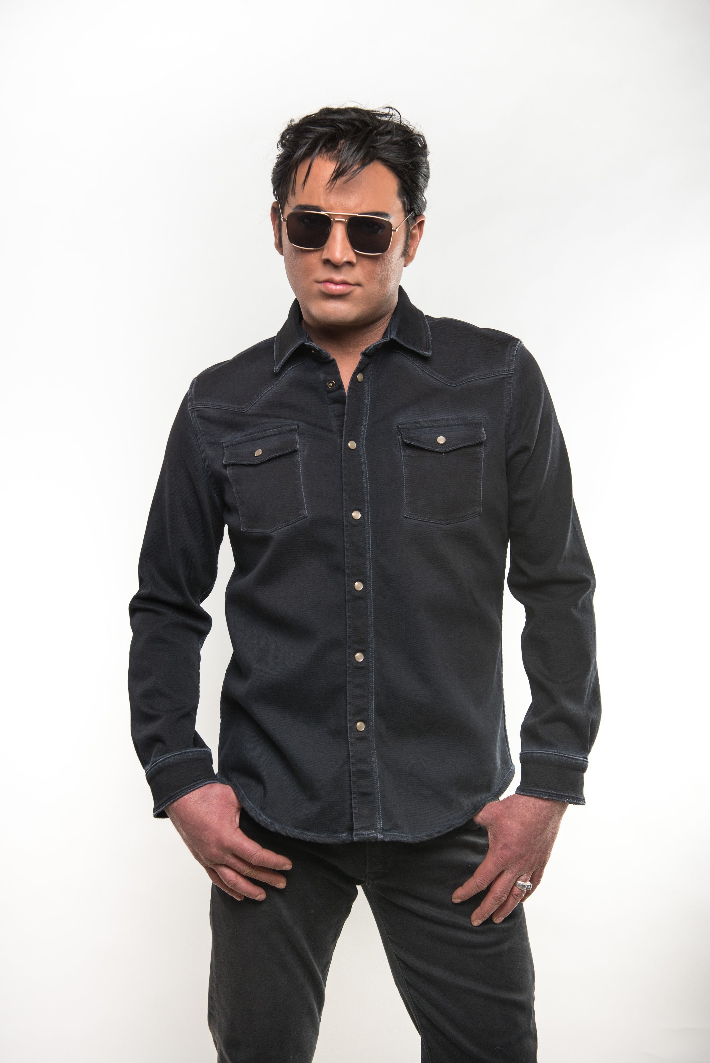 Roper Western Snap Shirt/Shacket - Anthracite Teleria Zed
