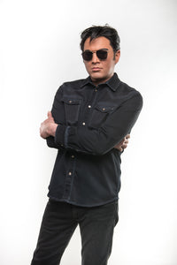 Roper Western Snap Shirt/Shacket - Anthracite Teleria Zed