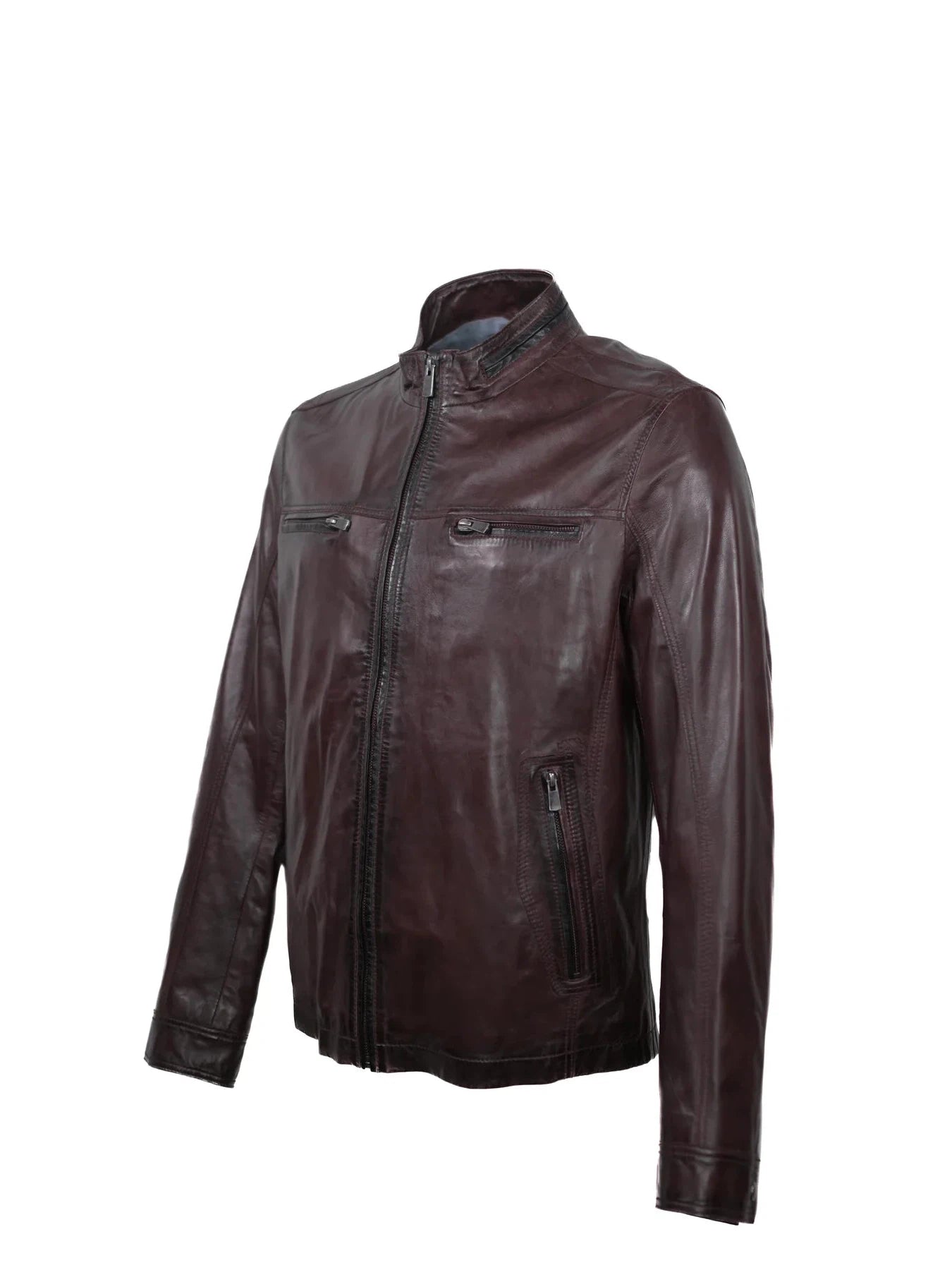 Nash Leather Jacket- Oxblood Regency