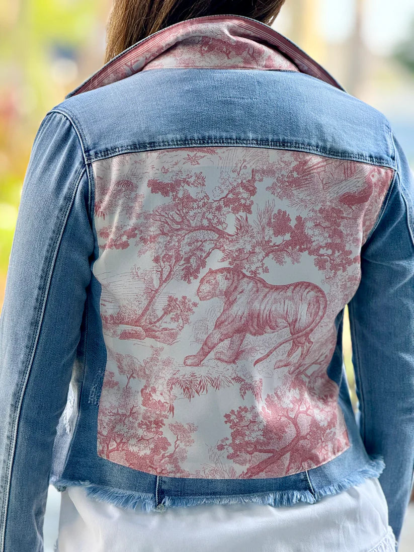 The Light Denim Jacket / Pink Toile STACY BRADLEY