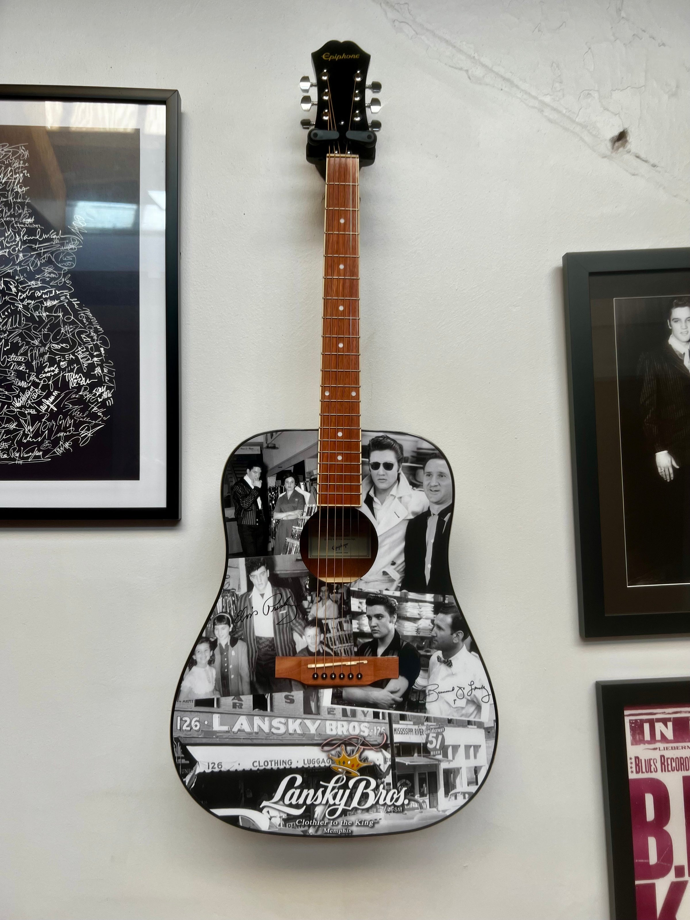 Lansky Bros. Collage Guitar Clothier to The King