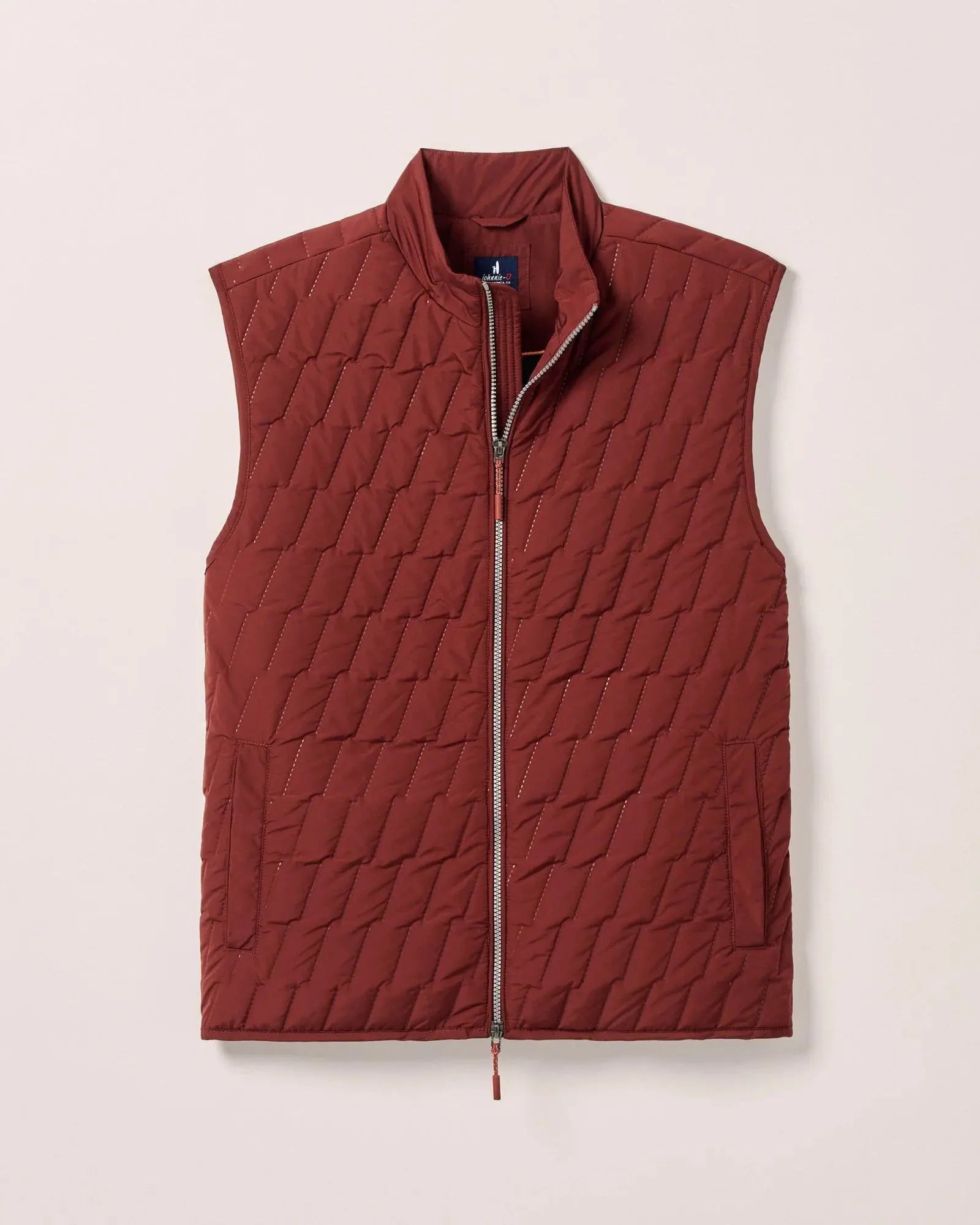 Belfry Quilted Puffer Vest - Dark Maroon Grayers