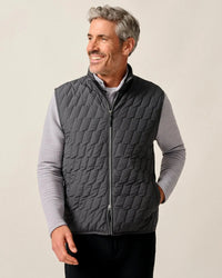 Belfry Quilted Puffer Vest - Dark Gray Grayers