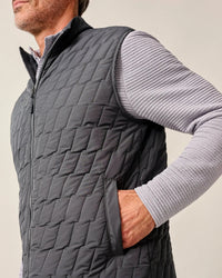 Belfry Quilted Puffer Vest - Dark Gray Grayers