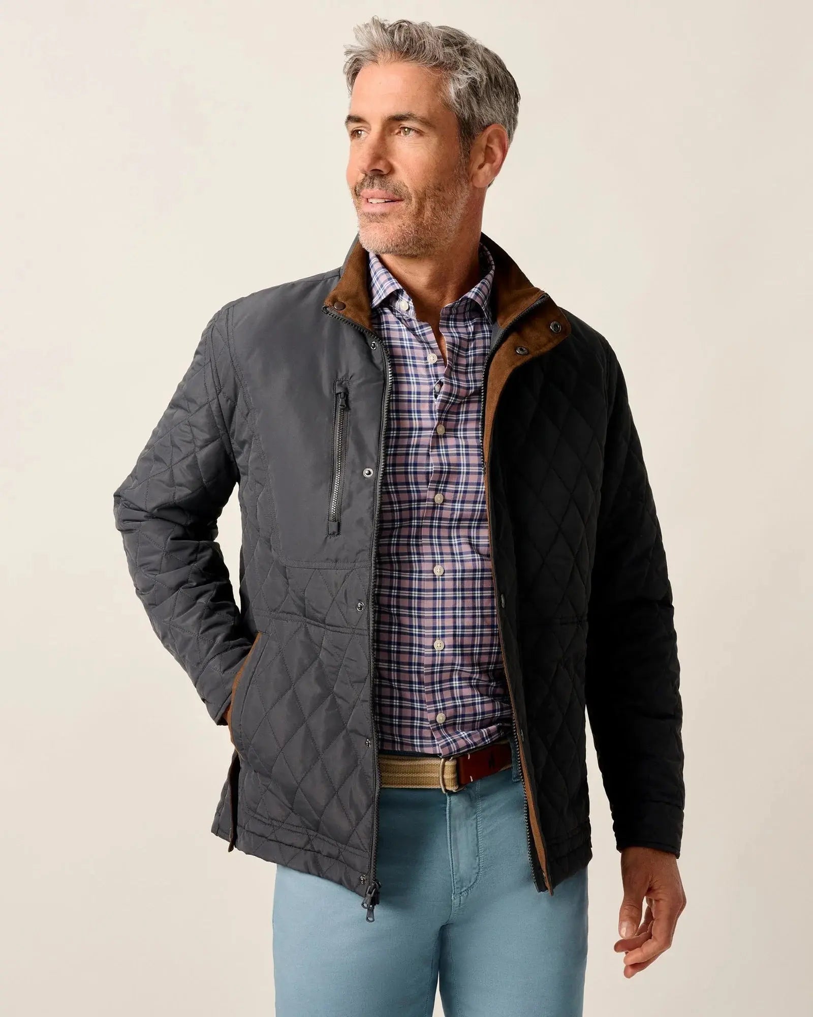 Juno Quilted Snap Jacket Grayers