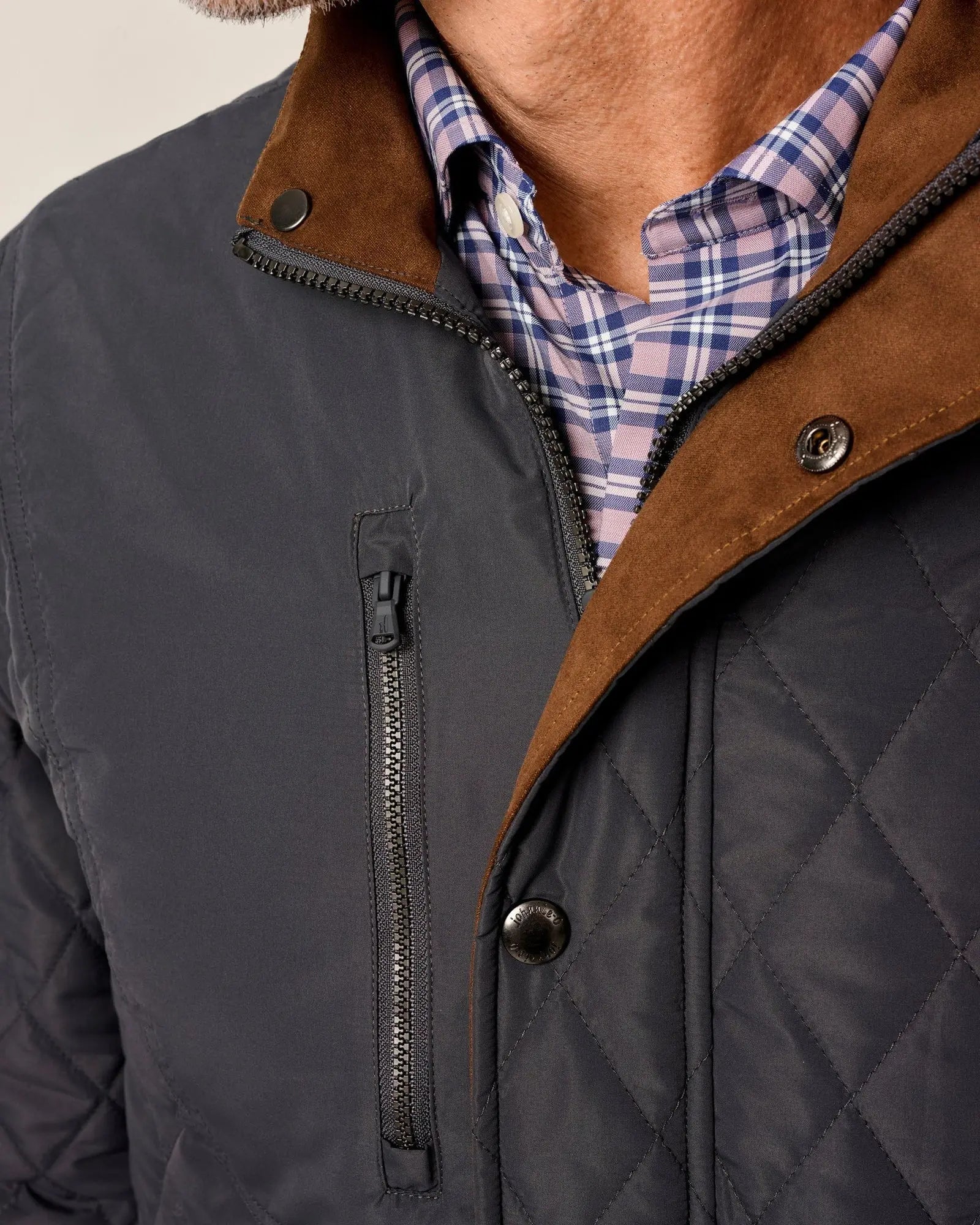 Juno Quilted Snap Jacket Grayers