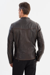 Georgio Brown Leather Jacket Regency