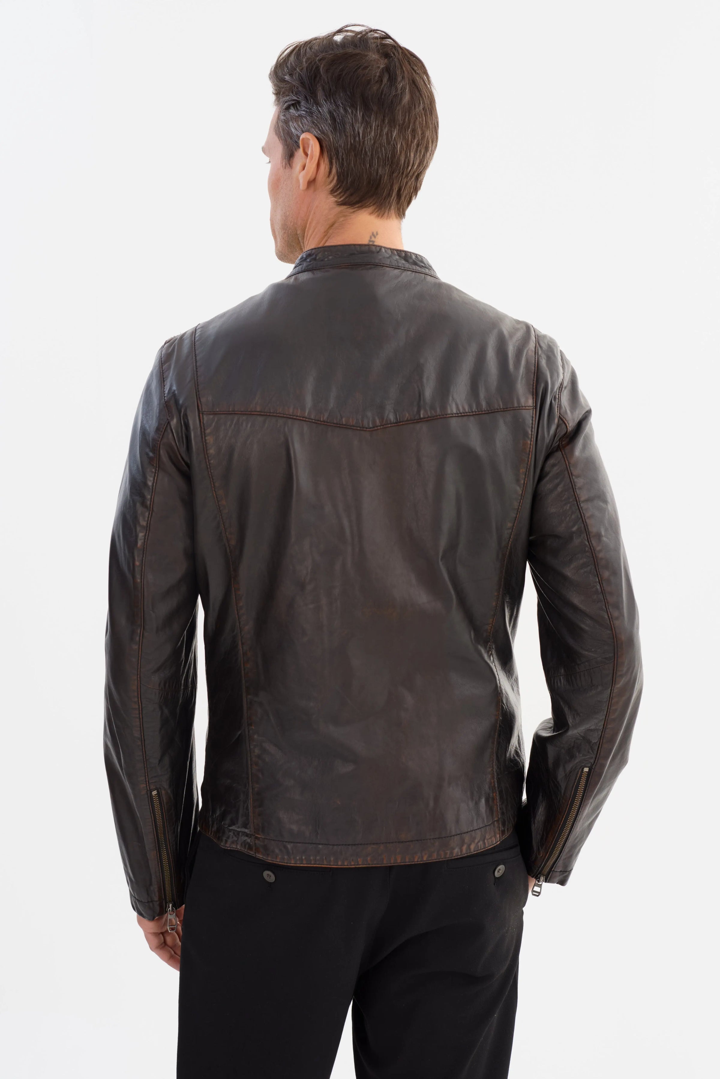 Georgio Brown Leather Jacket Regency