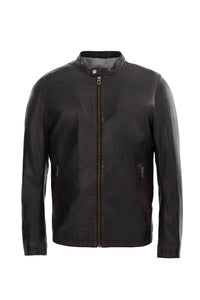 Georgio Brown Leather Jacket Regency