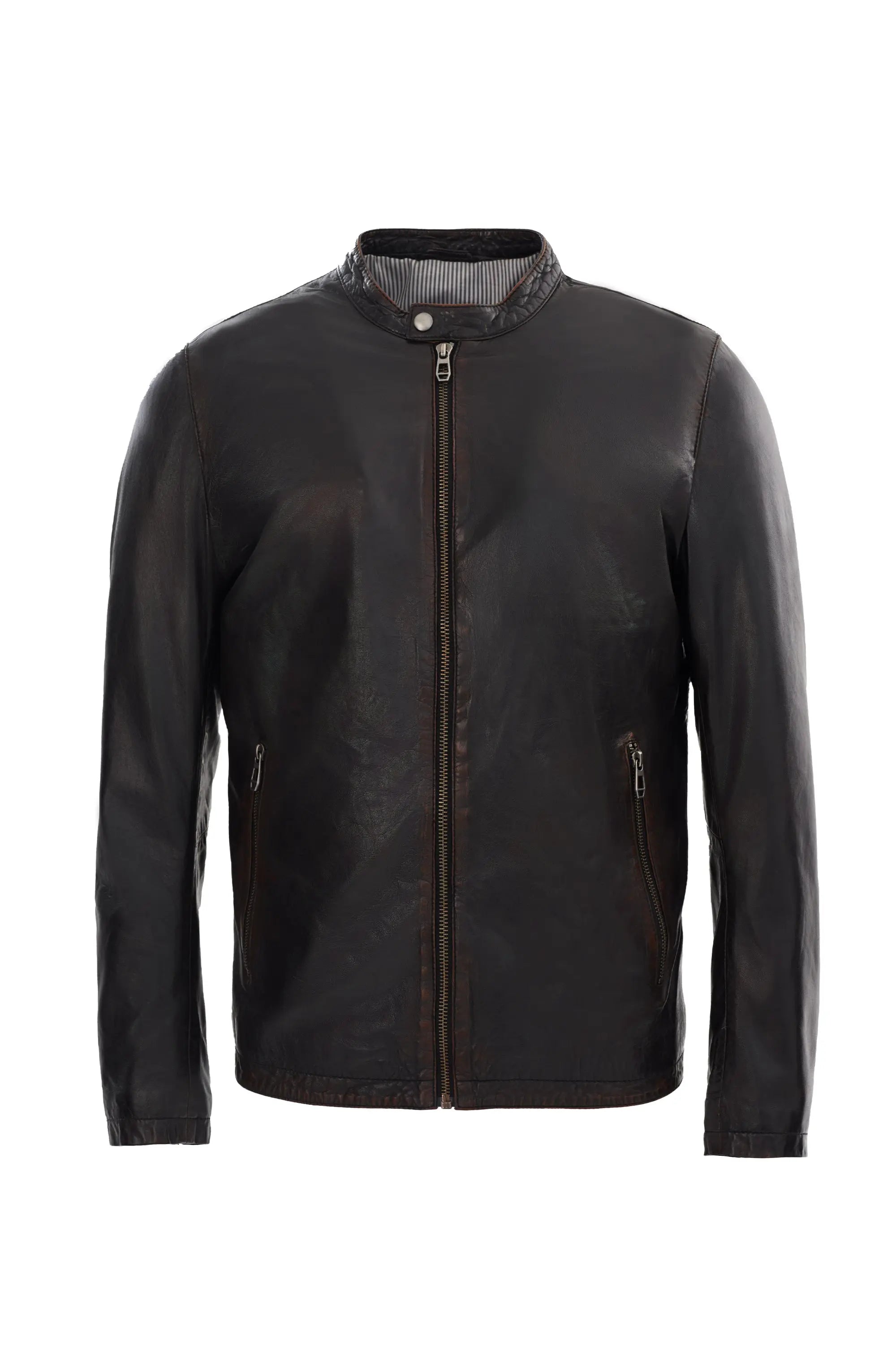 Georgio Brown Leather Jacket Regency
