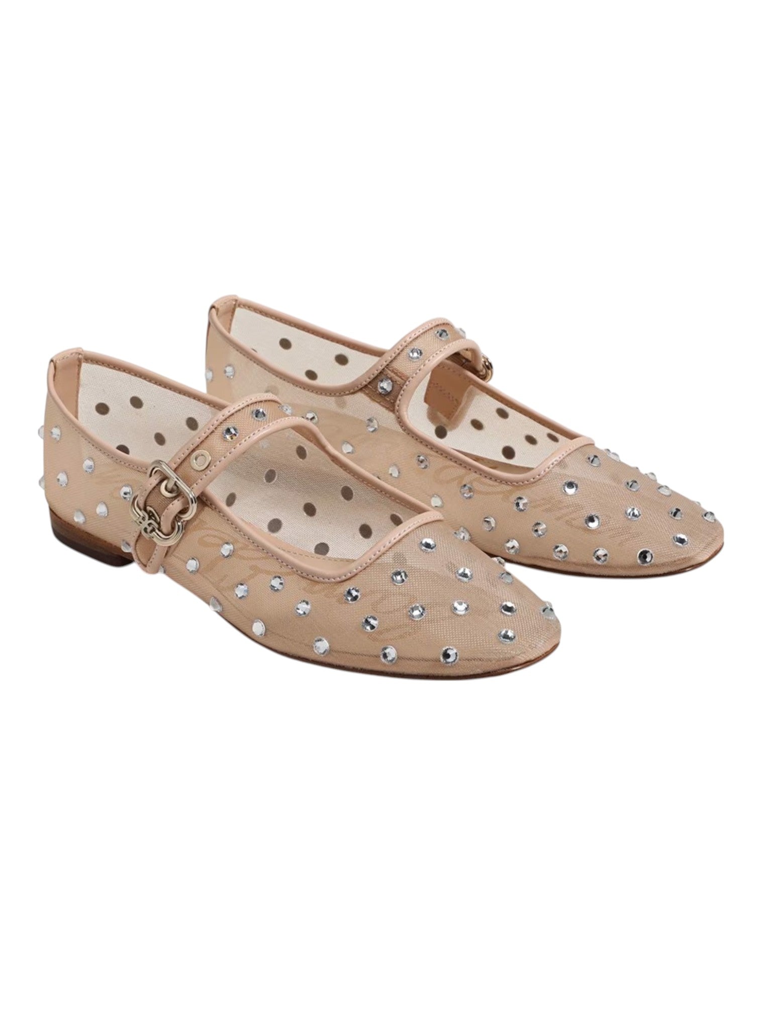 Michaela Shine Mary Jane Flat - Vintage Pink Mesh Sam Edelman