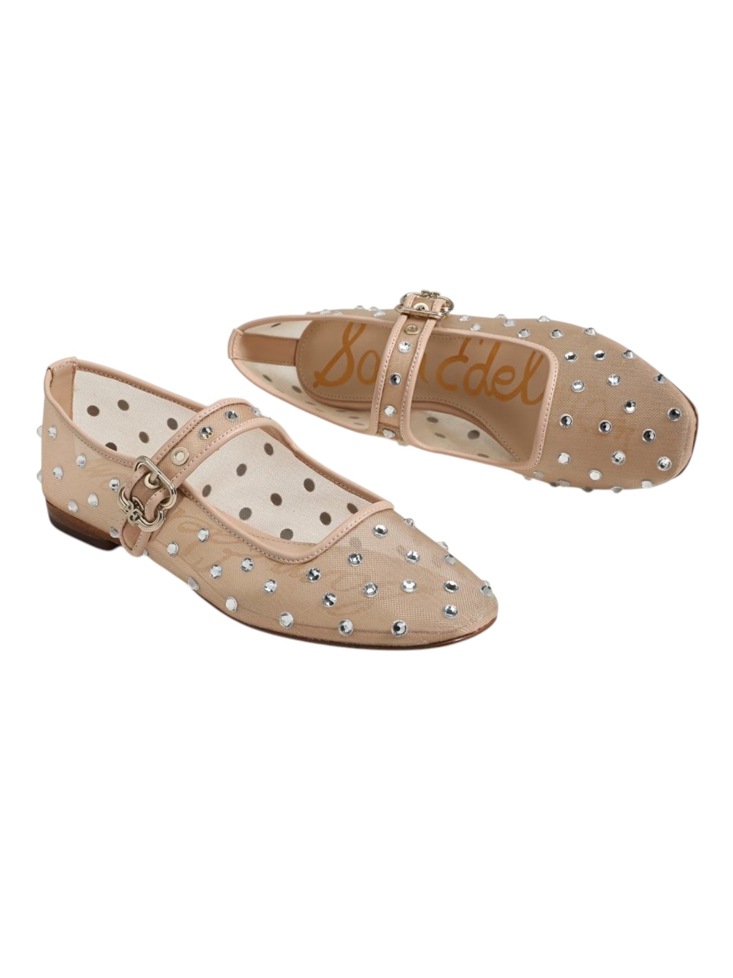 Michaela Shine Mary Jane Flat - Vintage Pink Mesh Sam Edelman