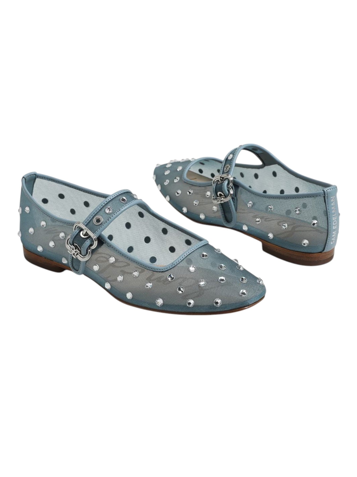Michaela Shine Mary Jane Flat - Coastal Blue Sam Edelman