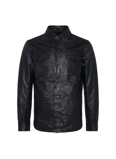 Grant Leather Jacket- Black