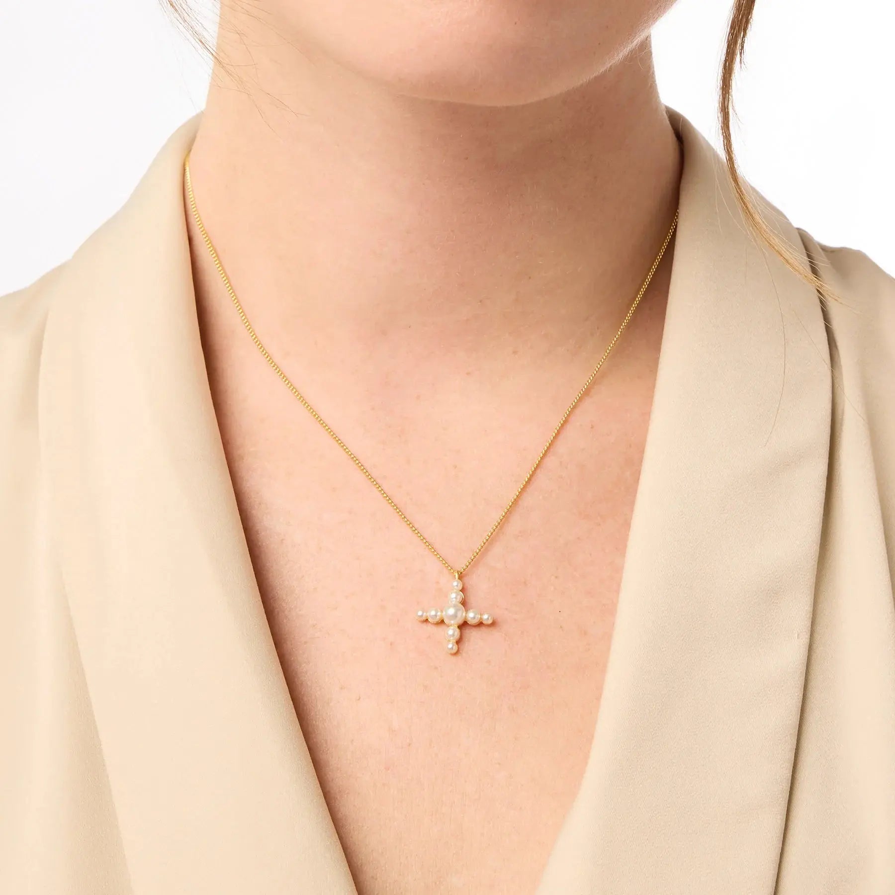 Gumdrop Cross Delicate Necklace JULIE VOS